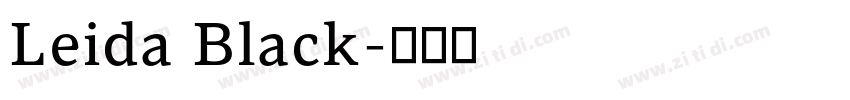 Leida Black字体转换